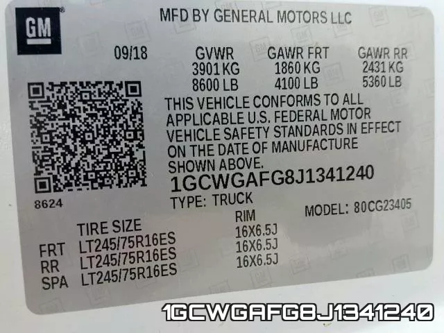 1GCWGAFG8J1341240 фото 2