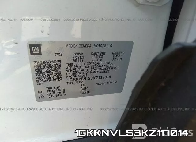 1GKKNVLS3KZ117014 фото 10