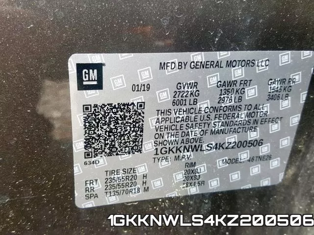 1GKKNWLS4KZ200506 фото 2