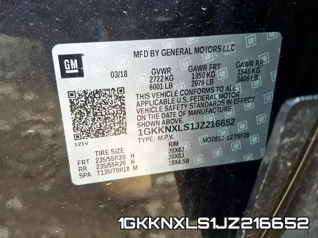 1GKKNXLS1JZ216652 фото 2