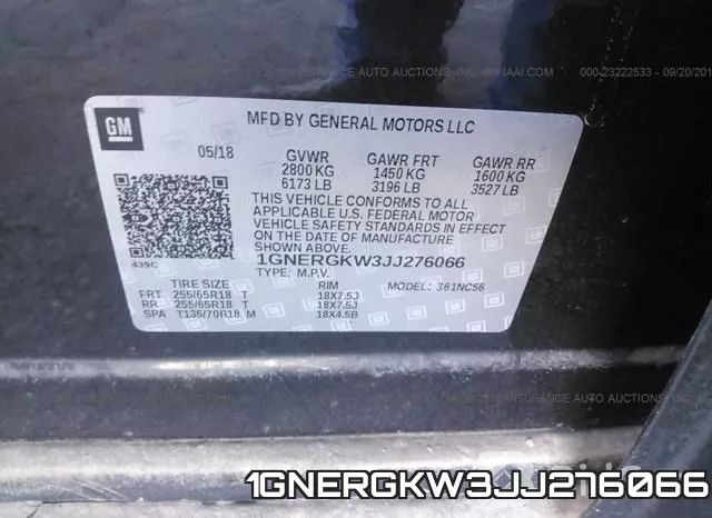 1GNERGKW3JJ276066 фото 10