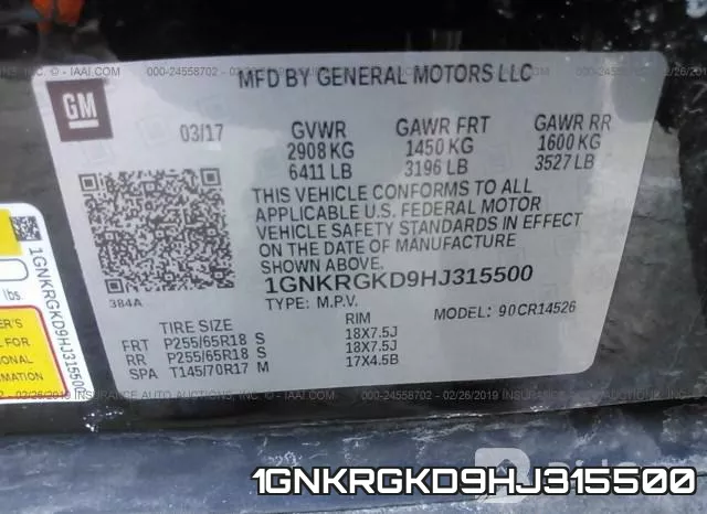 1GNKRGKD9HJ315500 фото 10