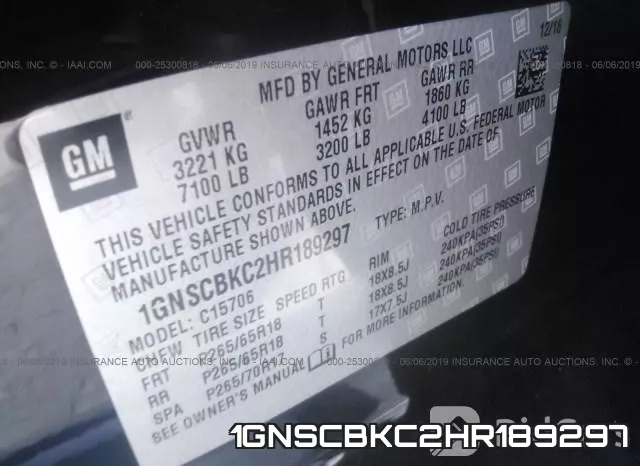 1GNSCBKC2HR189297 фото 10