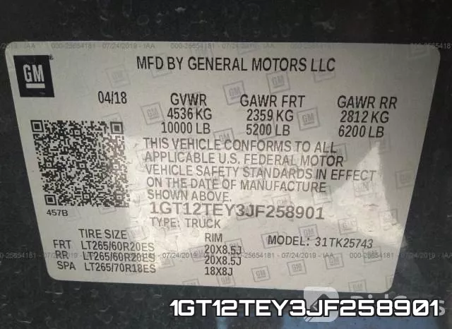 1GT12TEY3JF258901 фото 10