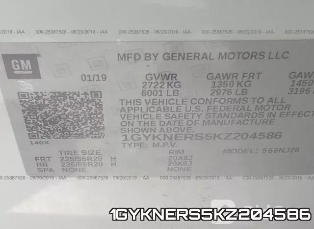 1GYKNERS5KZ204586 фото 10