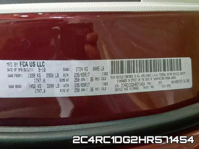 2C4RC1DG2HR571454 фото 2
