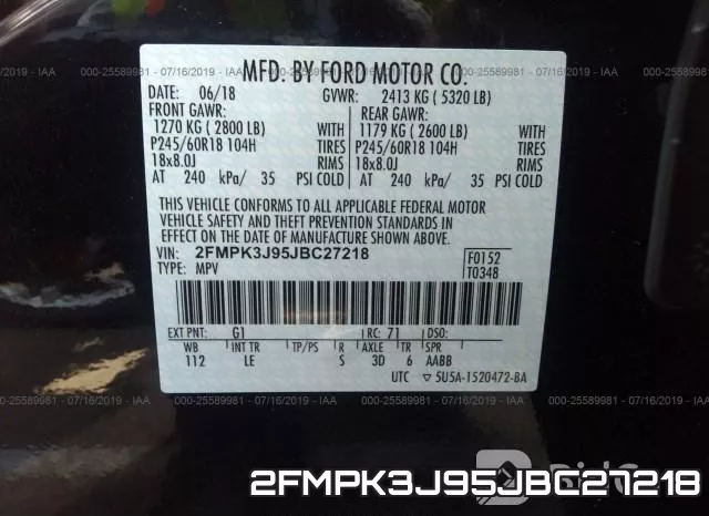 2FMPK3J95JBC27218 фото 10