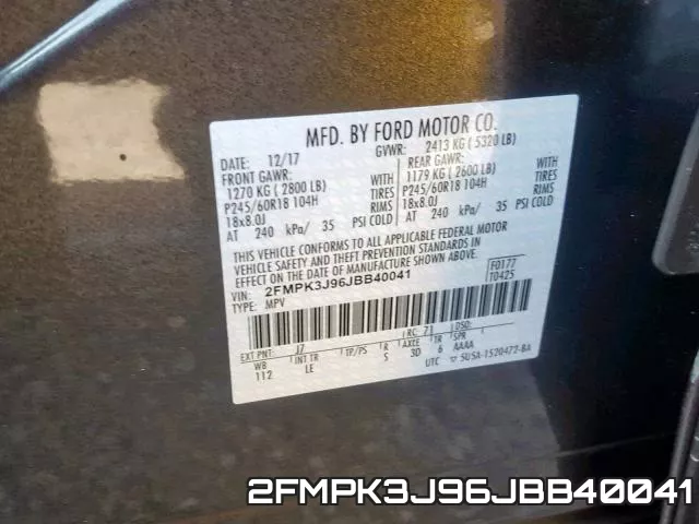 2FMPK3J96JBB40041 фото 2