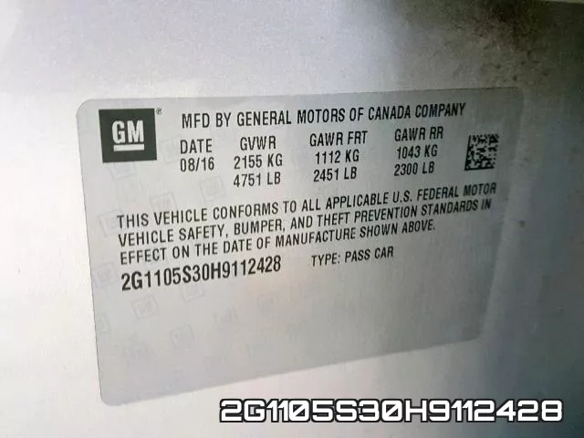 2G1105S30H9112428 фото 2