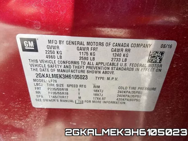 2GKALMEK3H6105023 фото 2