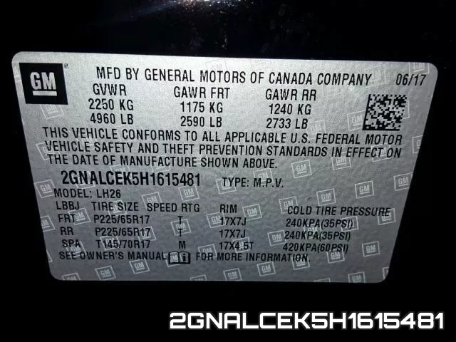 2GNALCEK5H1615481 фото 2