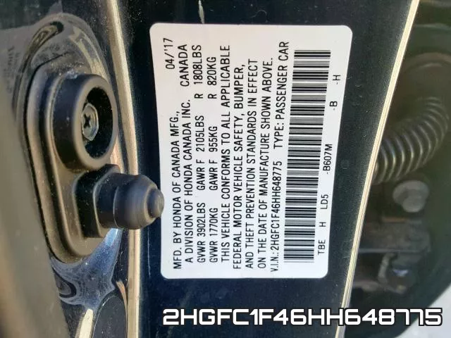 2HGFC1F46HH648775 фото 2