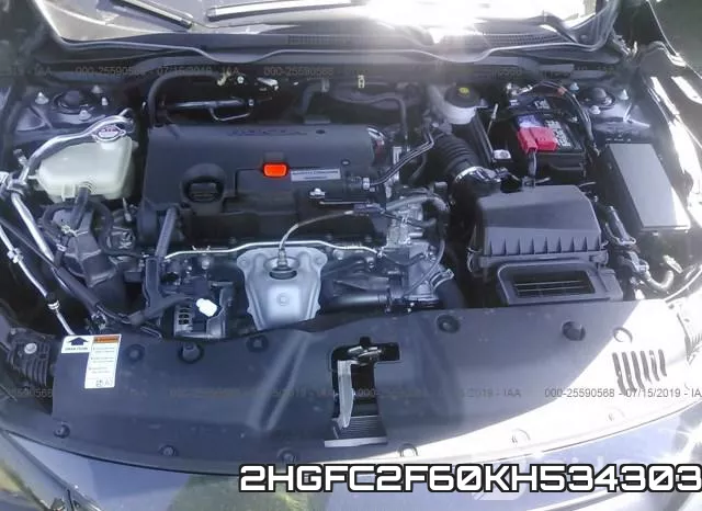 2HGFC2F60KH534303 фото 2