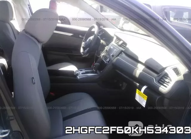 2HGFC2F60KH534303 фото 6