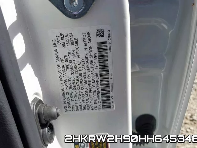 2HKRW2H90HH645346 фото 2