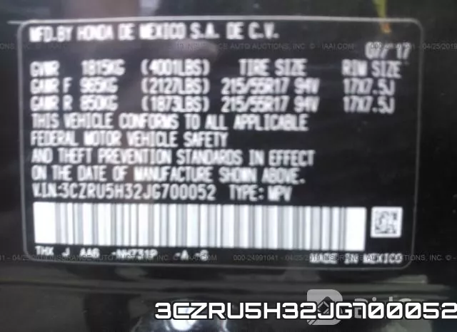3CZRU5H32JG700052 фото 10