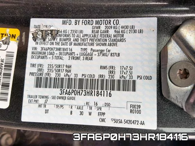 3FA6P0H73HR184116 фото 2