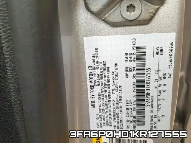 3FA6P0HD1KR127555 фото 2