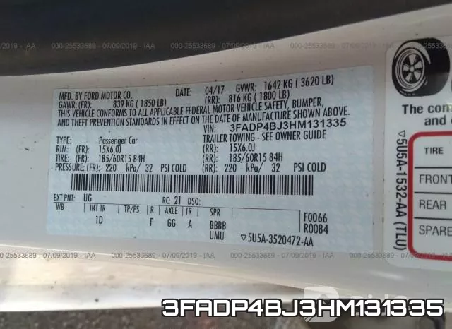3FADP4BJ3HM131335 фото 10