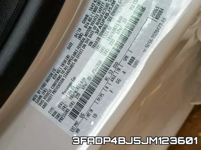 3FADP4BJ5JM123601 фото 2