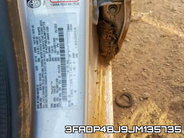 3FADP4BJ9JM135735 фото 2