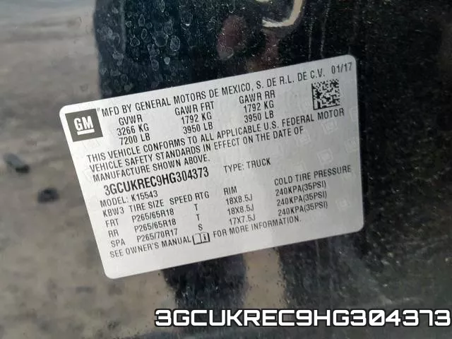 3GCUKREC9HG304373 фото 2