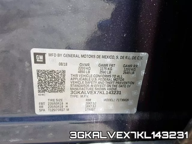 3GKALVEX7KL143231 фото 2