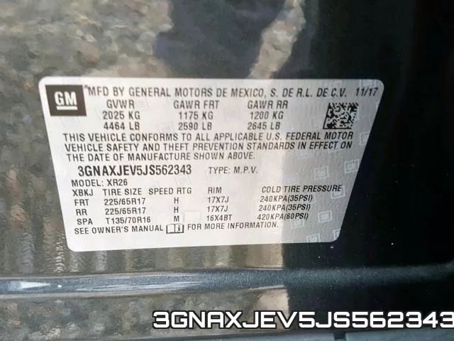 3GNAXJEV5JS562343 фото 2