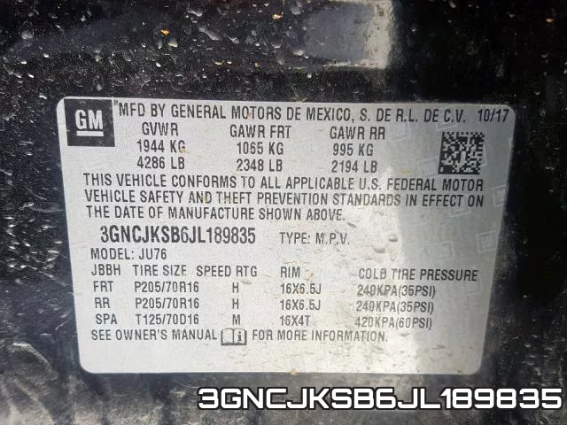 3GNCJKSB6JL189835 фото 2