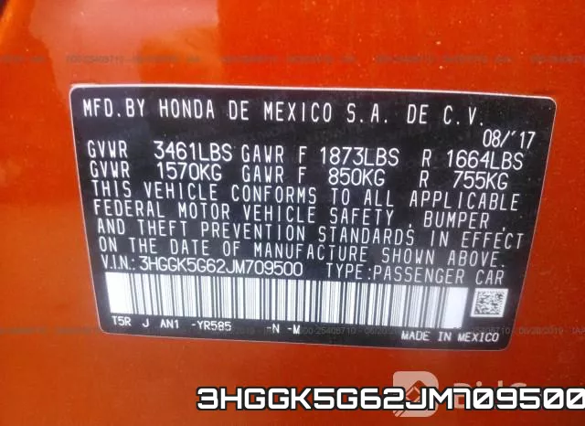 3HGGK5G62JM709500 фото 10