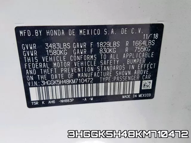 3HGGK5H48KM710472 фото 2