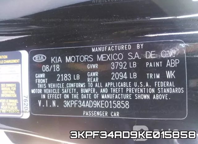 3KPF34AD9KE015858 фото 10