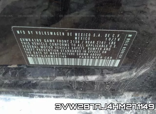 3VW2B7AJ4HM271149 фото 10