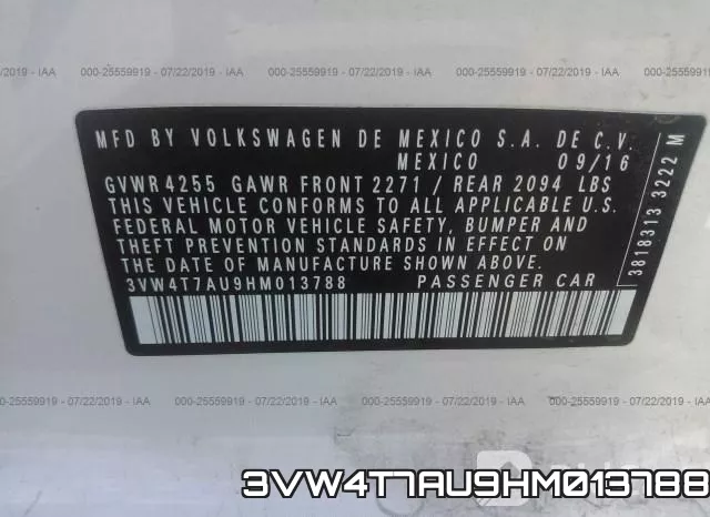 3VW4T7AU9HM013788 фото 10