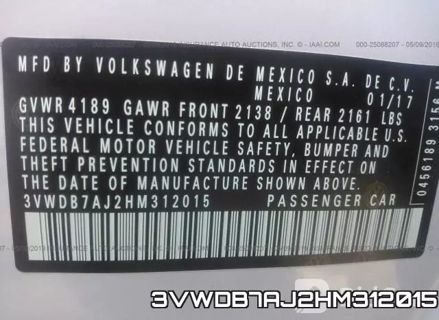 3VWDB7AJ2HM312015 фото 10