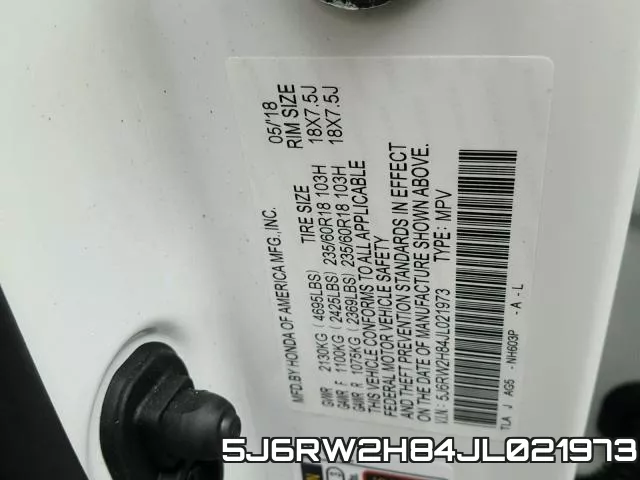 5J6RW2H84JL021973 фото 2