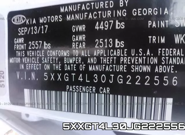 5XXGT4L30JG222556 фото 10