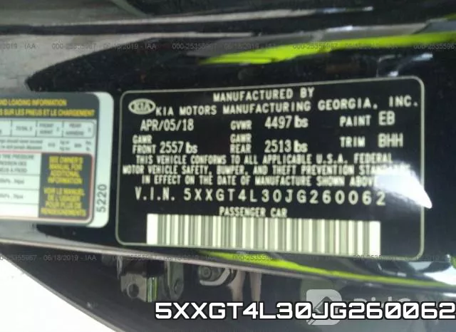 5XXGT4L30JG260062 фото 10