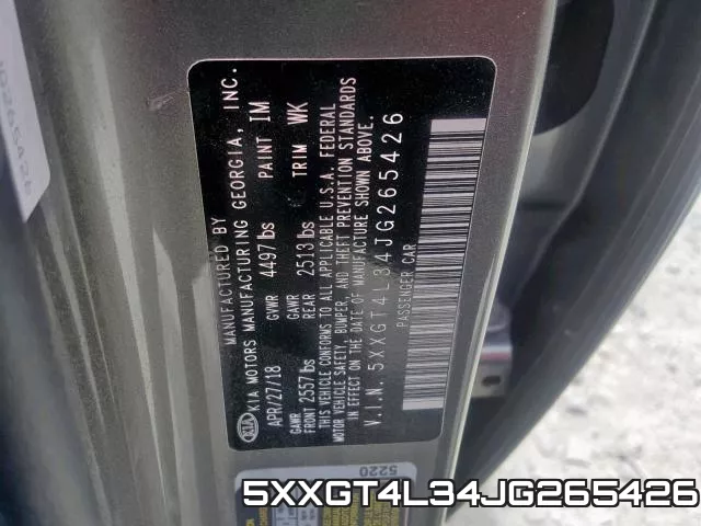5XXGT4L34JG265426 фото 2