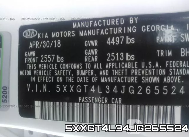 5XXGT4L34JG265524 фото 10