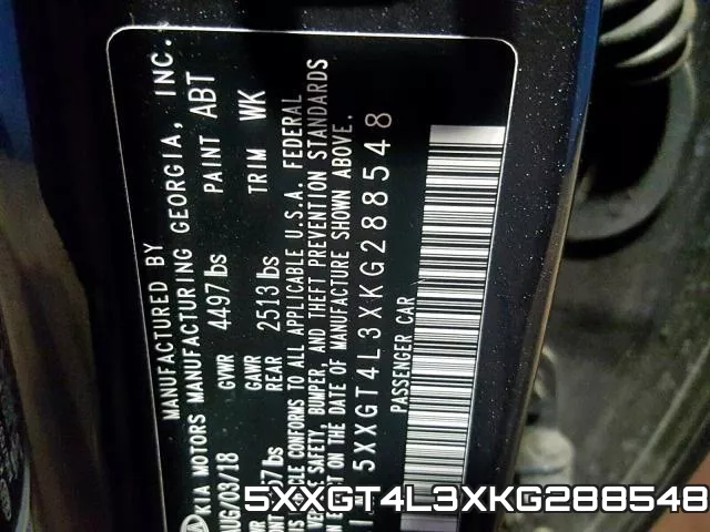 5XXGT4L3XKG288548 фото 2