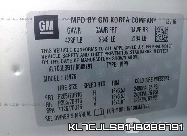 KL7CJLSB1HB088791 фото 10