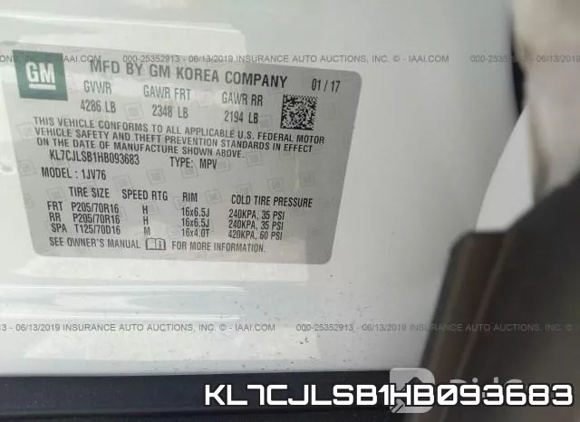 KL7CJLSB1HB093683 фото 10