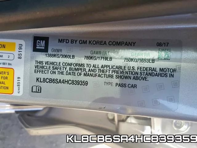 KL8CB6SA4HC839359 фото 2