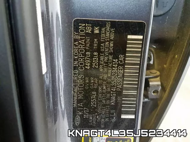 KNAGT4L35J5234414 фото 2