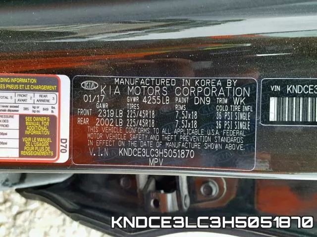 KNDCE3LC3H5051870 фото 2