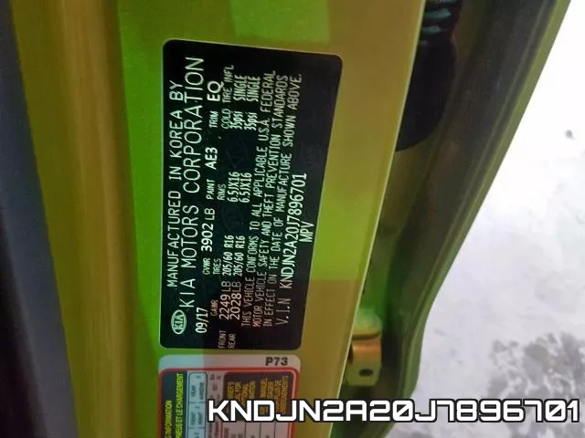 KNDJN2A20J7896701 фото 2