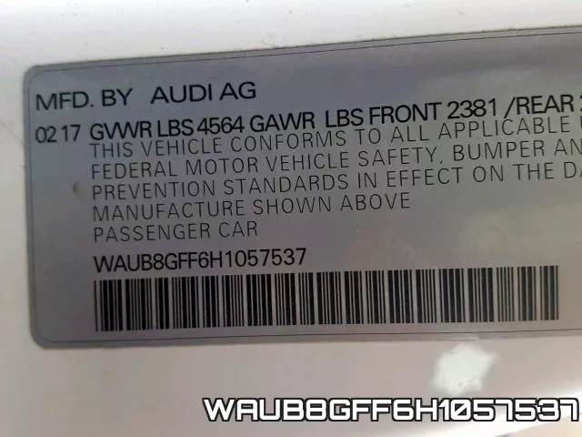 WAUB8GFF6H1057537 фото 2