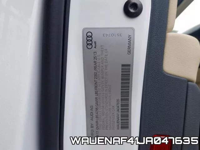 WAUENAF41JA047635 фото 2