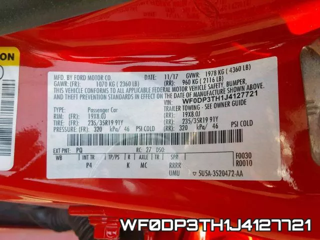 WF0DP3TH1J4127721 фото 2